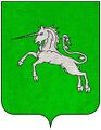 di verde, all'unicorno inalberato d'argento