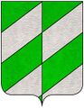partito di 1 e tagliato di 4 di verde e d'argento