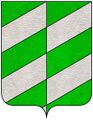partito di 1 e tagliato di 5 di verde e d'argento